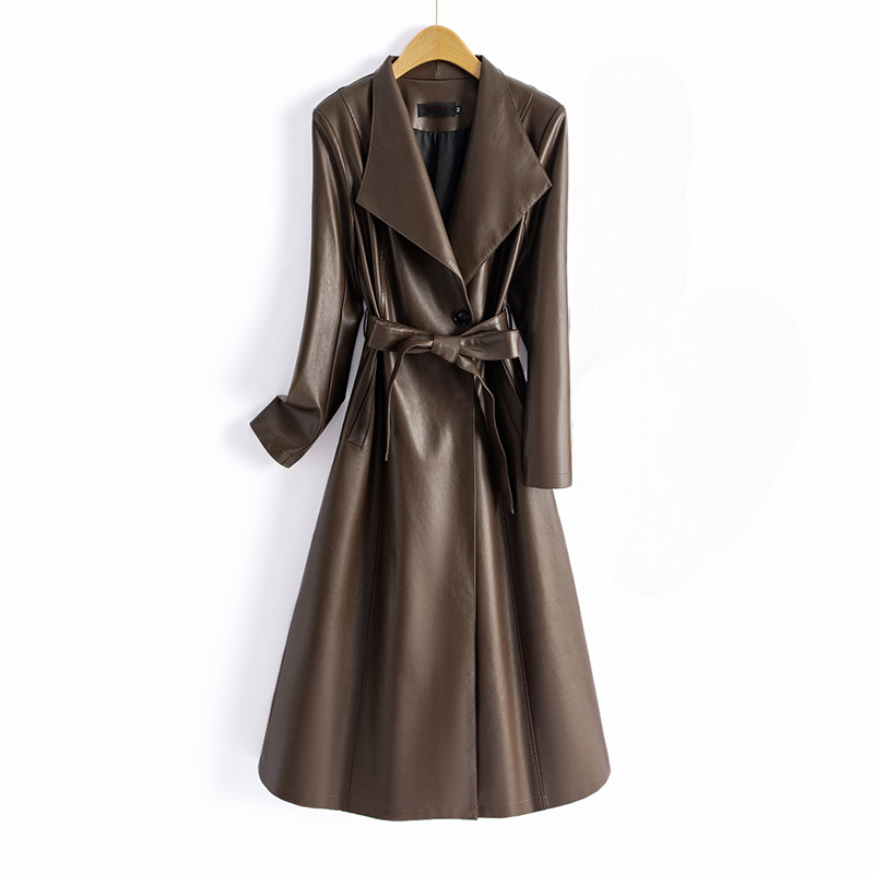 Brooklyn Leather Trench Coat