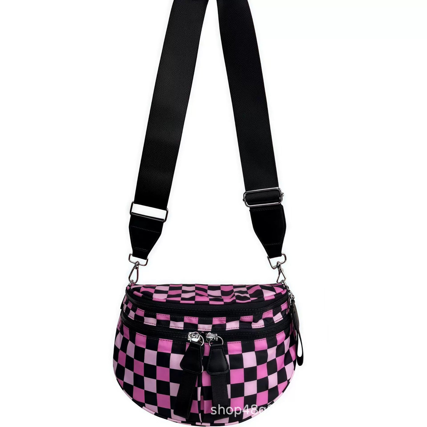 Cross Body Checkered Bum Sling Bag