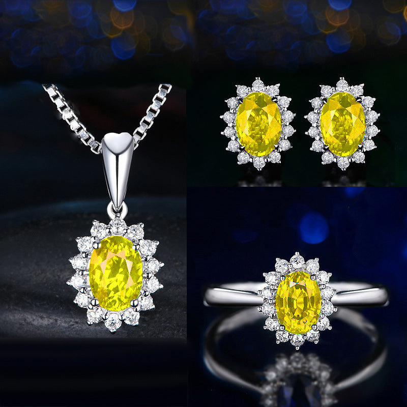 Sophia Fleurane Yellow Set | White Gold 16k