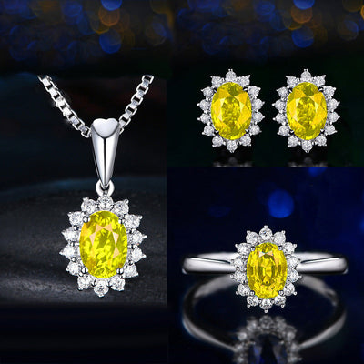 Sophia Fleurane Yellow Set | White Gold 16k