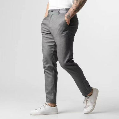 Men’s Casual Pants – Slim Fit – Tapered Leg – Cotton Blend – Full Length – Breathable