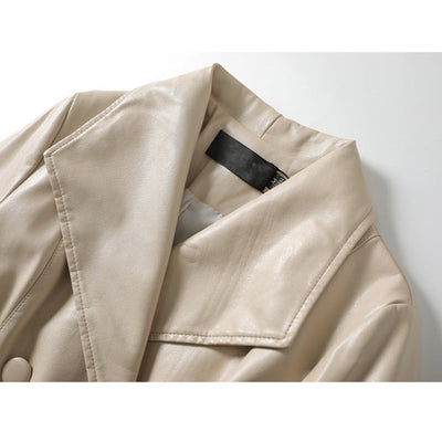 Chelsea Sheepskin Leather Trench Coat