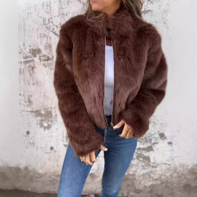 NORTHLINE STUDIO | LUXE FAUX-FUR ZIP JACKET
