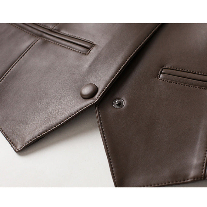 Angelina Sheepskin Leather Vest