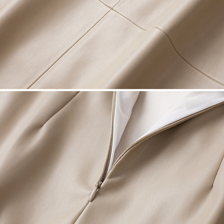 Vella Sheepskin Leather Skirt