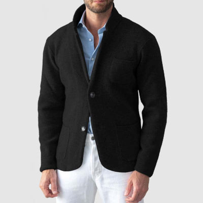 Men’s Blazer – Slim Fit – Wool Blend – Notched Lapel – Two-Button Casual Style