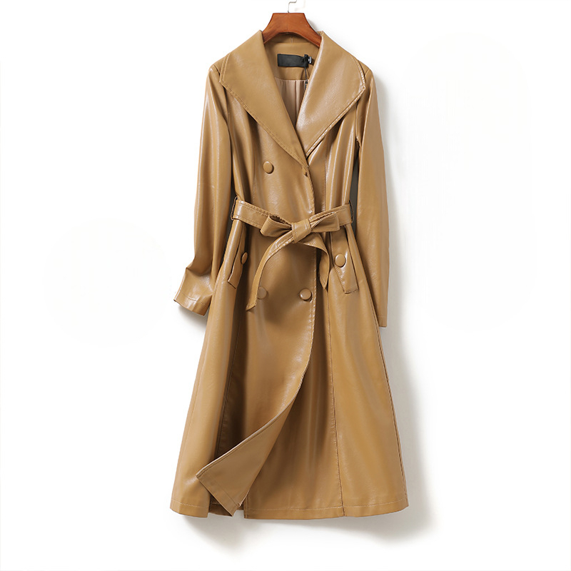 Chelsea Sheepskin Leather Trench Coat