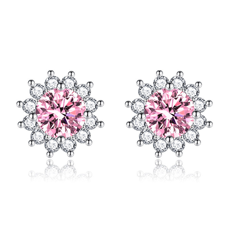 Sunlit Muse Earrings Pink | White Gold 18k