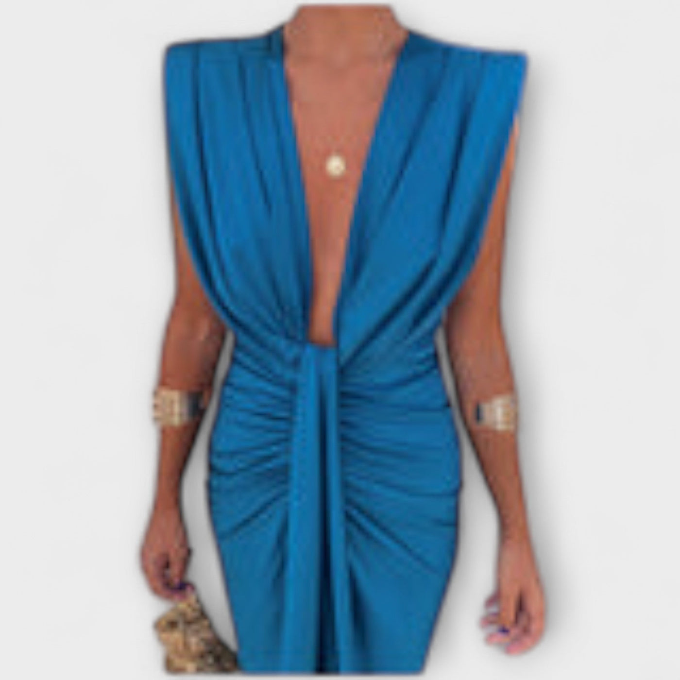 Leonora - Sophisticated Deep V-Neck Dress