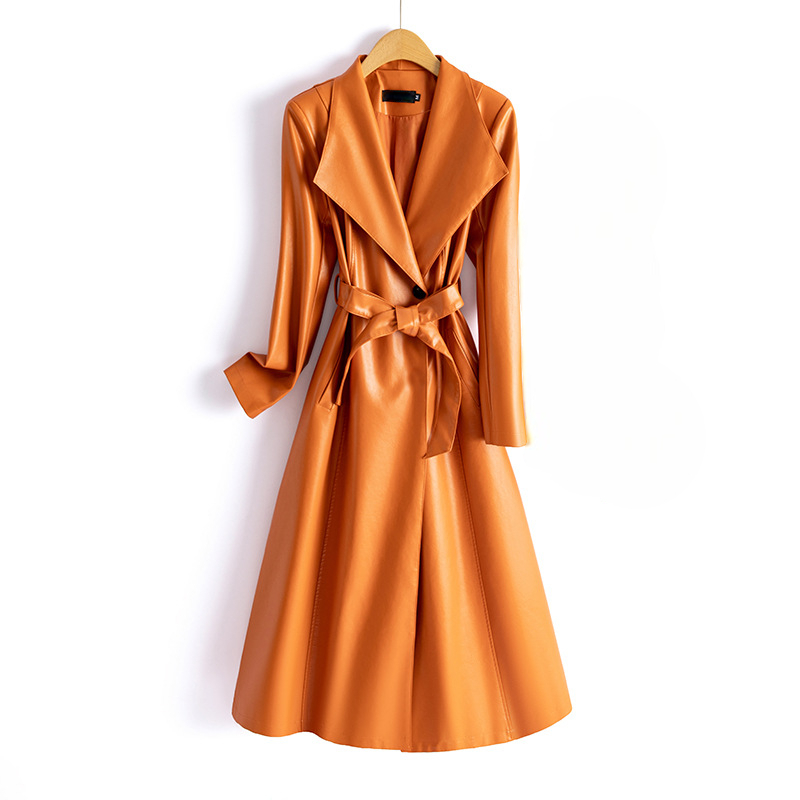 Brooklyn Leather Trench Coat