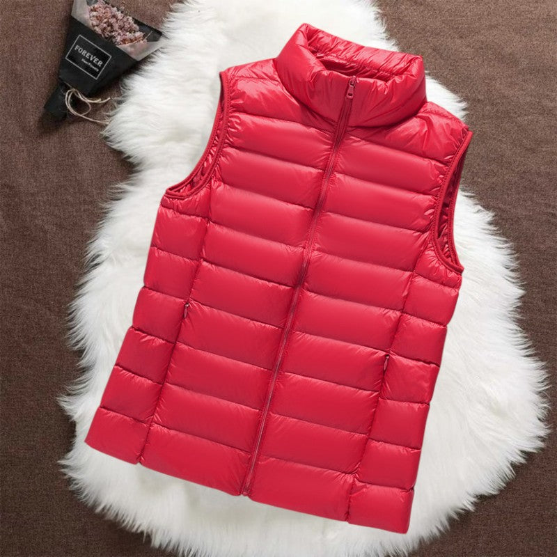 THE ELARA PUFFER VEST | RED