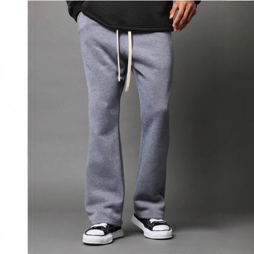 Men’s Sweatpants – Cotton Fleece – Relaxed Fit – Flared Leg – Drawstring Waist