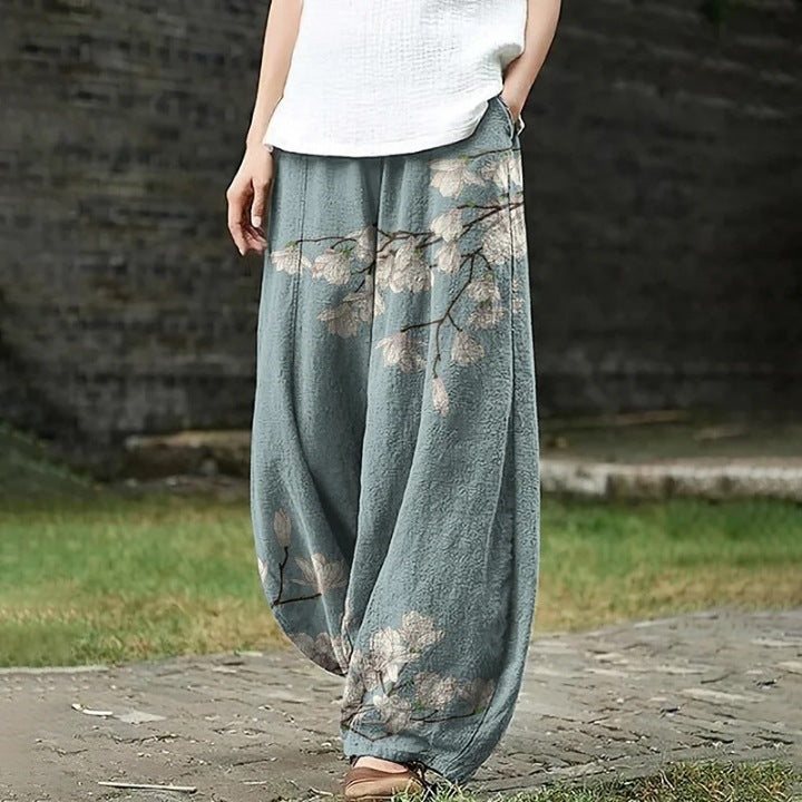 Eve | Wide-Leg Pants with Floral Print