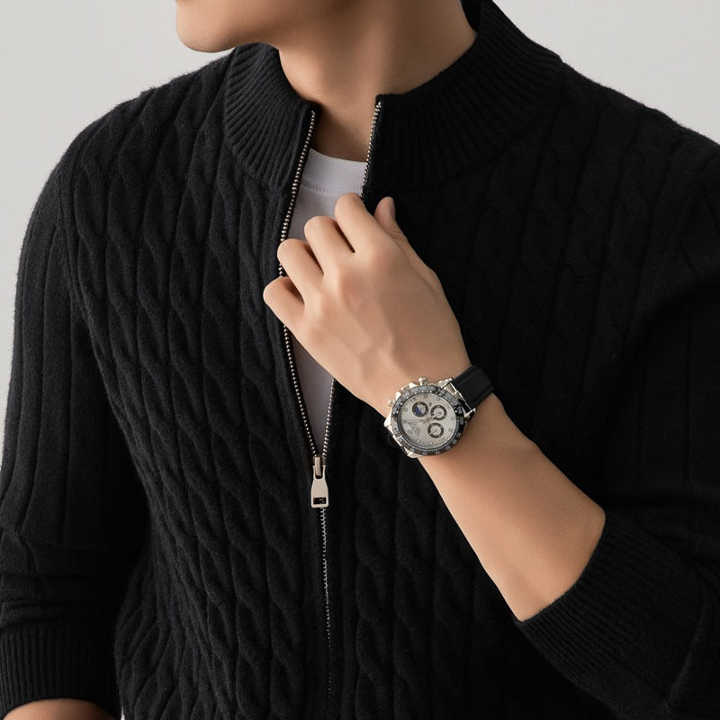 Sterling Wool Zip-Up Cardigan