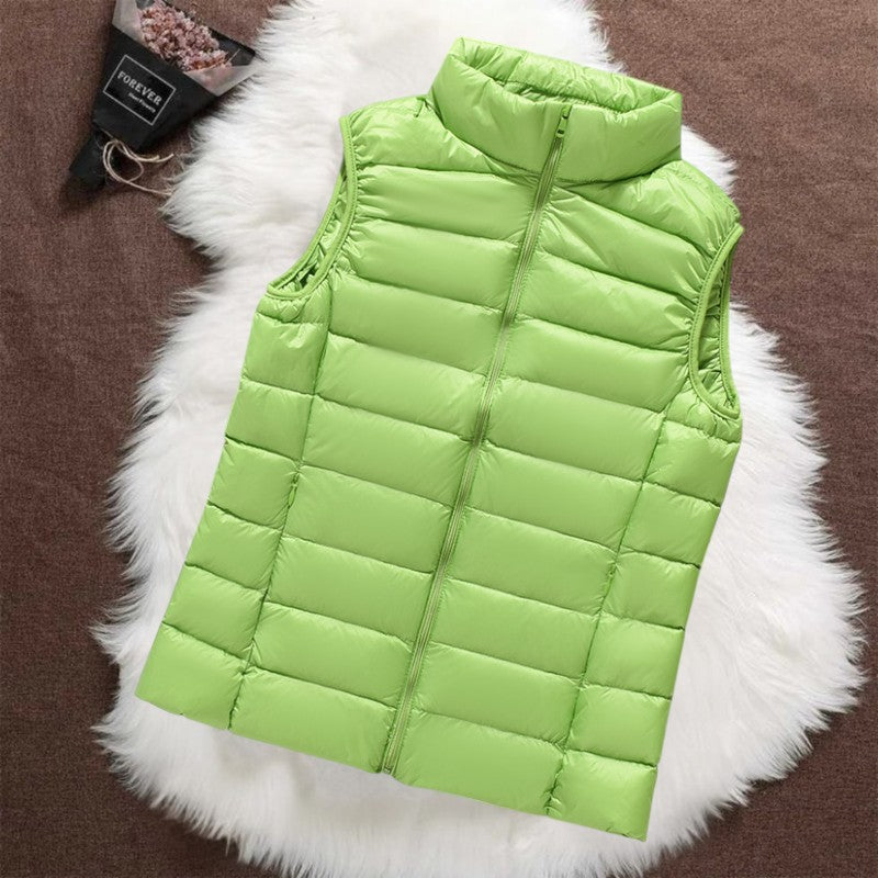 THE ELARA PUFFER VEST | GREEN