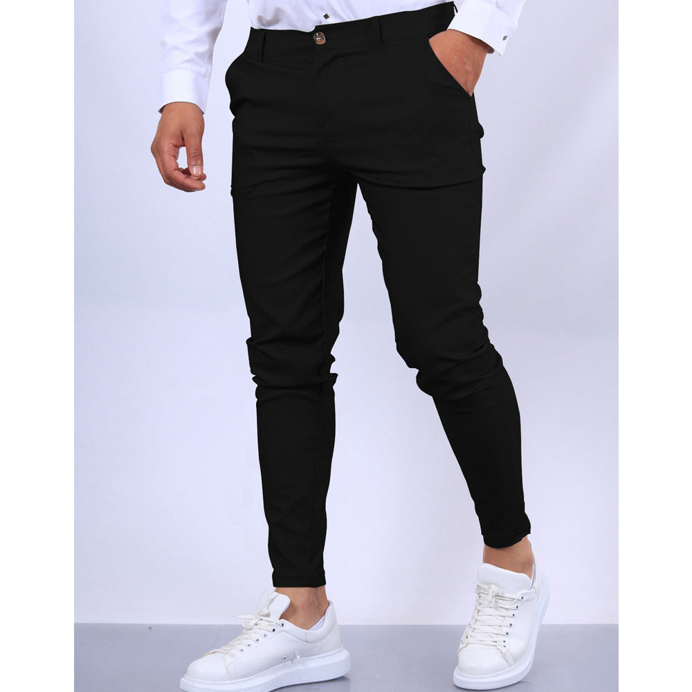 Men’s Tailored Trousers – Slim Fit – Tapered Leg – Breathable Smart Casual Wear