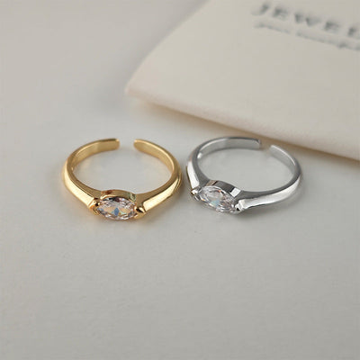 Aya Sterling Ring | White Gold 16k
