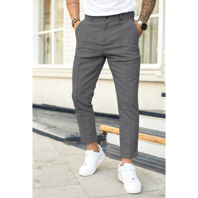 Men’s Trousers – Slim Fit – Ankle Length – Double Pleat – Belt Loop Waist