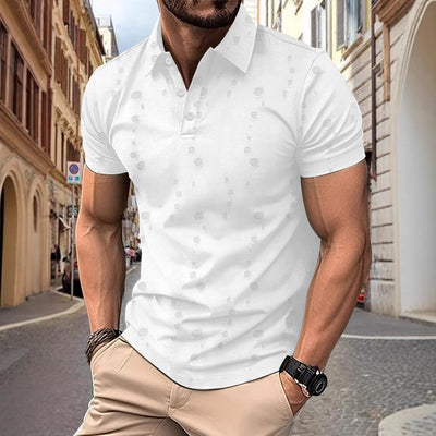 Men’s Polo Shirt – Slim Fit – Distressed Style – Breathable Cotton Blend – Short Sleeve