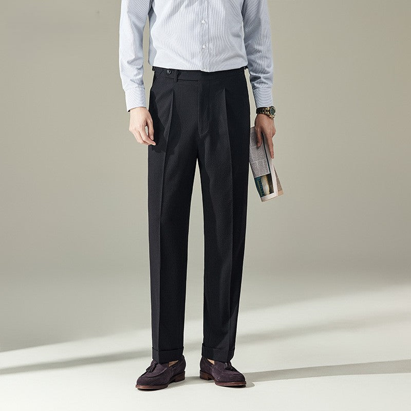 Men’s Tailored Trousers – Flat Front – Straight Leg Formal Fit