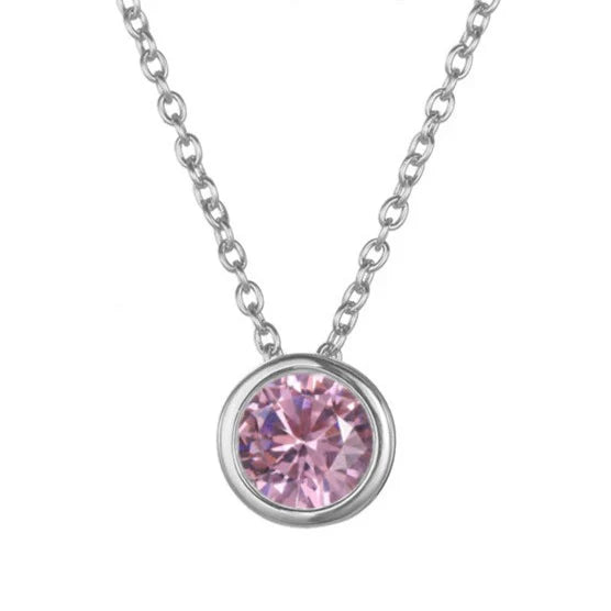 Lunaria Gemmara Birthstone Necklace | White Gold 18k