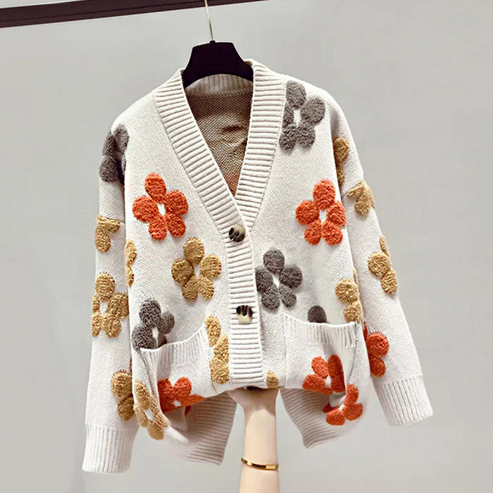 Fiorella – Floral Appliqué Cardigan