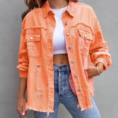 Avencea | Tattered Denim Jacket