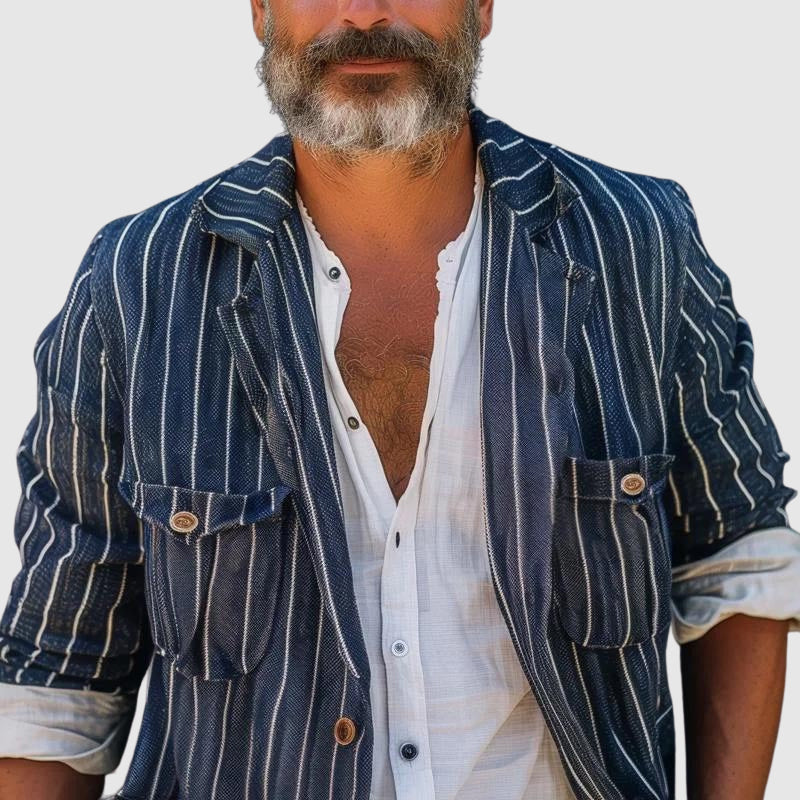 Olivier Marquisé Retro Striped Shirt