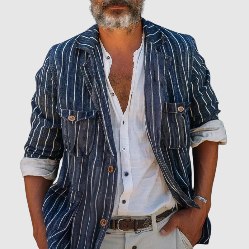 Olivier Marquisé Retro Striped Shirt