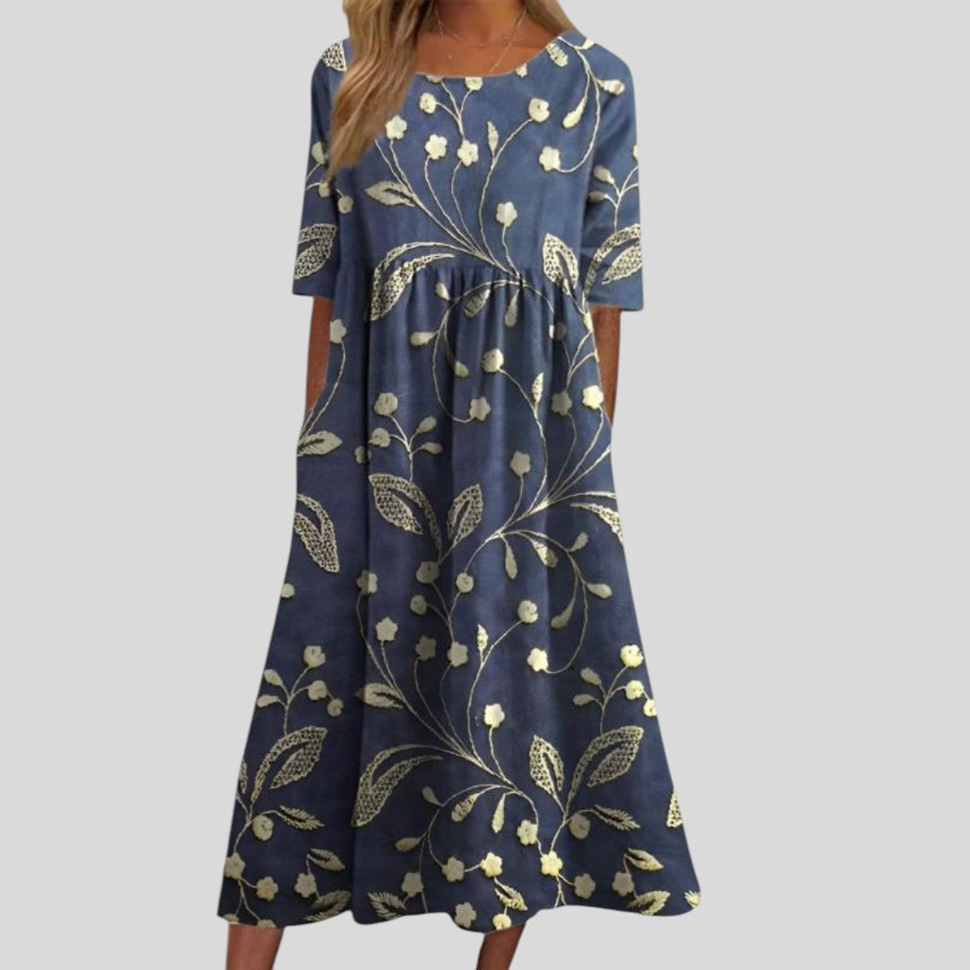 Ida | Stylish Bloom Midi Dress