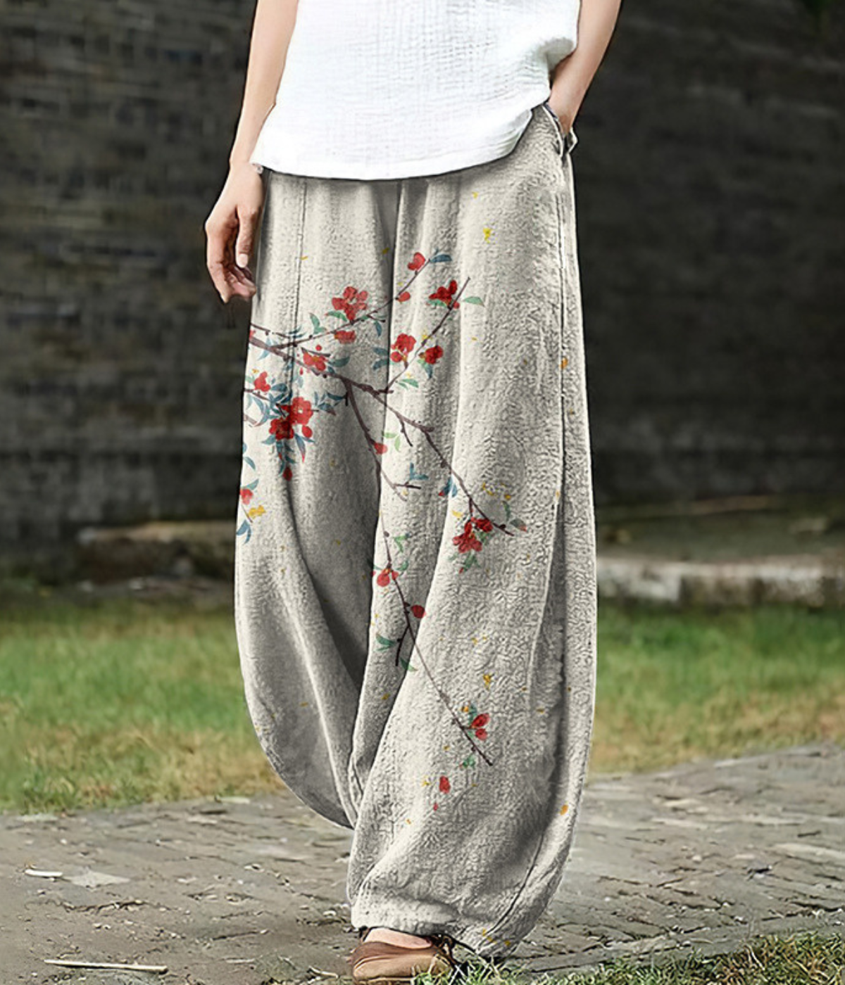 Isla | Wide-Leg Pants with Floral Print