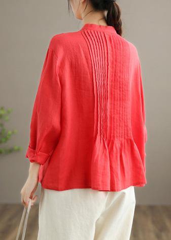 Ramie Blouse - White Linen Shirt Tunics Women