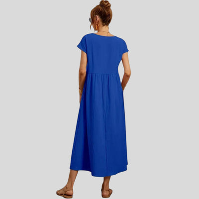 Maelis | Loose Cotton-Linen Pocket Dress