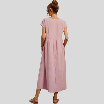Maelis | Loose Cotton-Linen Pocket Dress
