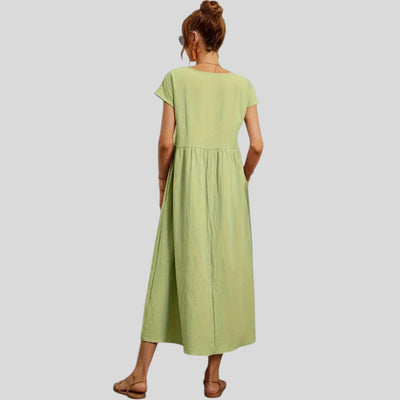 Maelis | Loose Cotton-Linen Pocket Dress