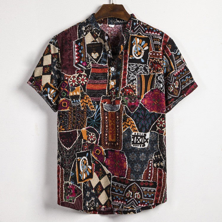 "Palm Grove" Plaid Shirt