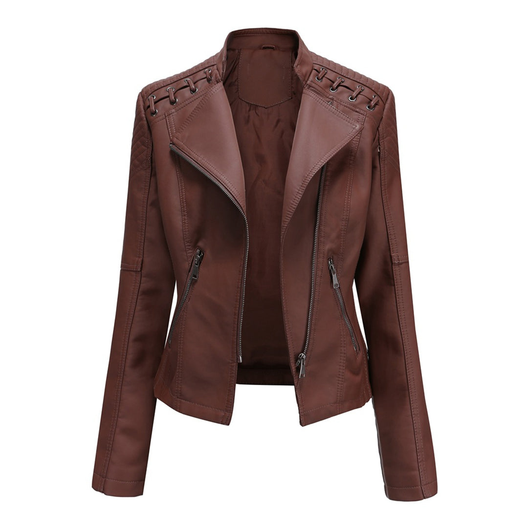 Avencea - Elegant leather jacket with stylish design