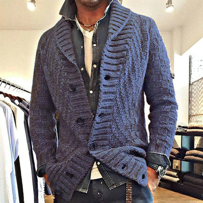 Avencea - Shawl Collar Cable Knit Vest with Pockets