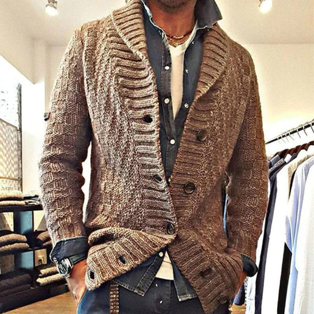 Avencea - Shawl Collar Cable Knit Vest with Pockets