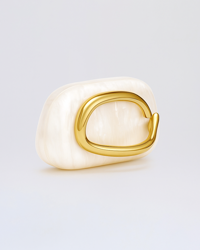 Sculptural Pearl Clutch