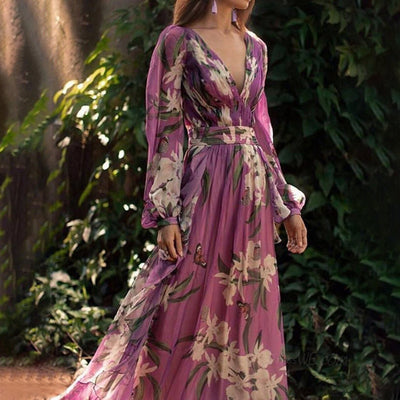 Monroe - Floral Elegance Swing Maxi Dress
