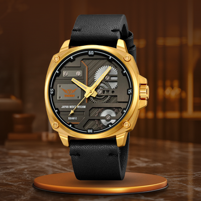 Quartz Leather Men's Watch™