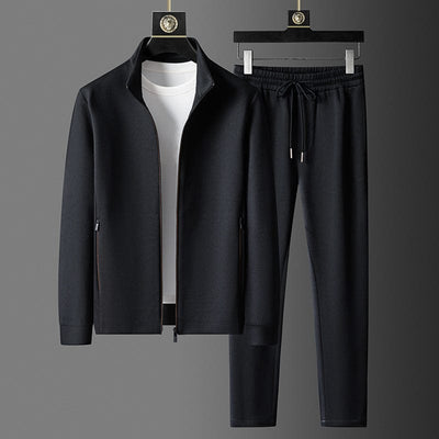 Men’s Two-Piece Tracksuit Set – Slim Fit Jacket – Tapered Joggers – Breathable Athleisure Wear