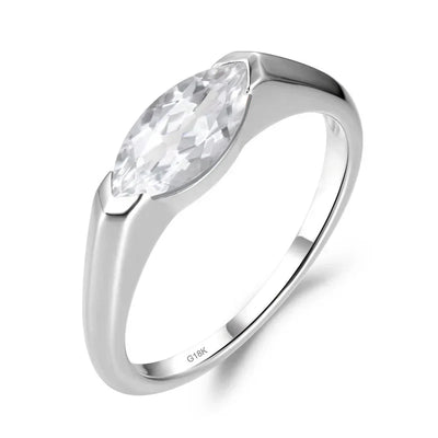 Hailey Playa Thin Ring | White Gold 18k