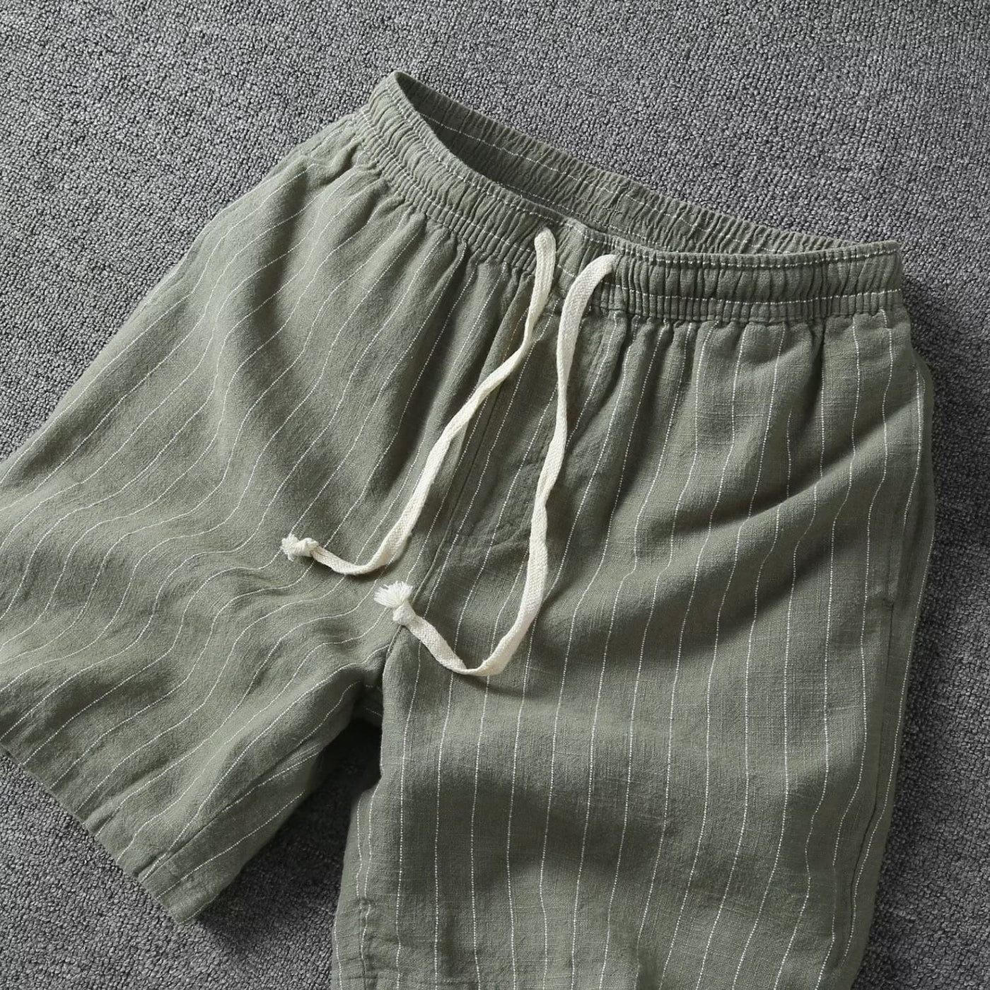 "Riviera Stripe" Drawstring Shorts