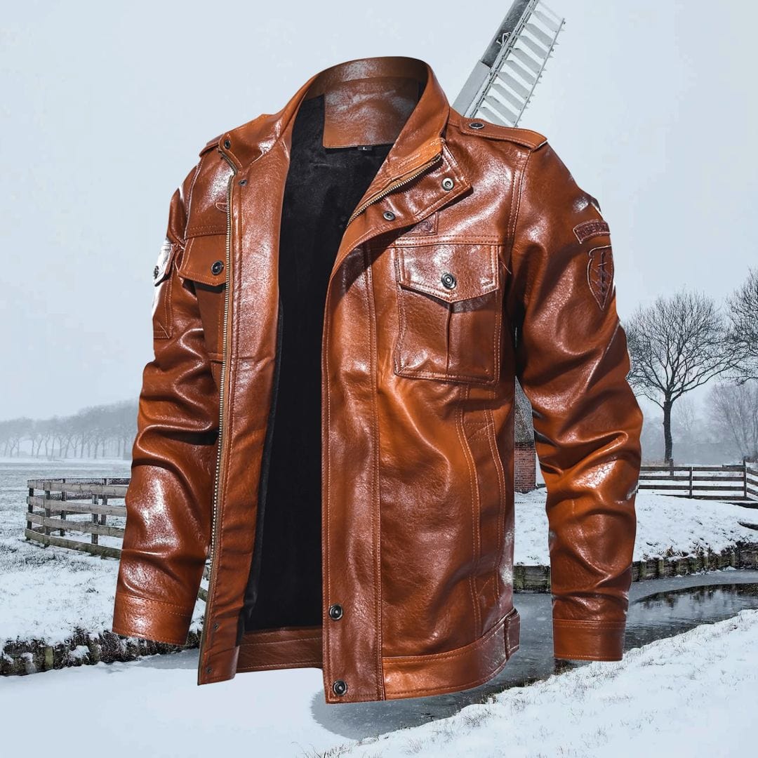 Avencea - Stylish Men's Leather Jacket for the Modern Gentleman
