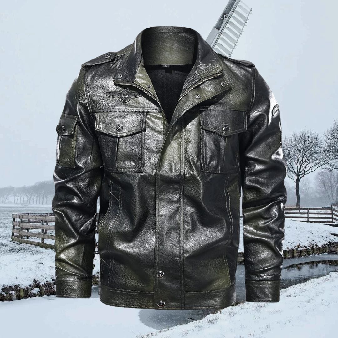 Avencea - Stylish Men's Leather Jacket for the Modern Gentleman