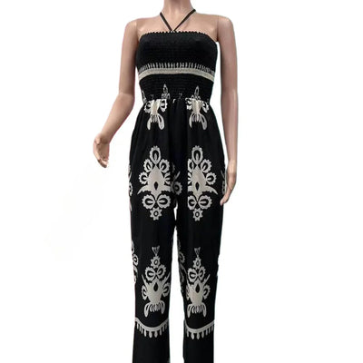 Sheila - Lace-up Suspender Jumpsuit