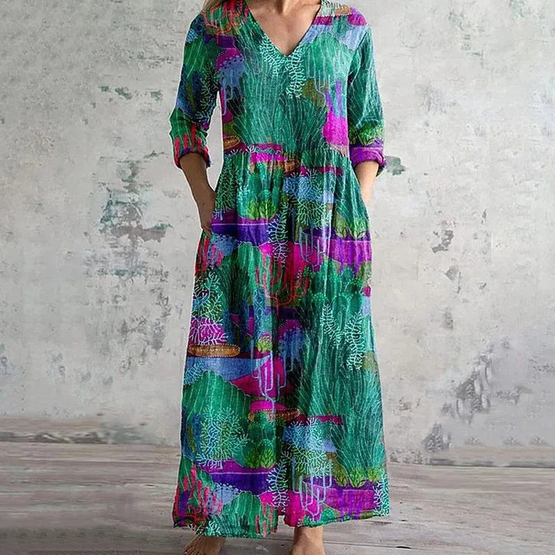 Alina – Loose-Fit Retro Lounge Dress