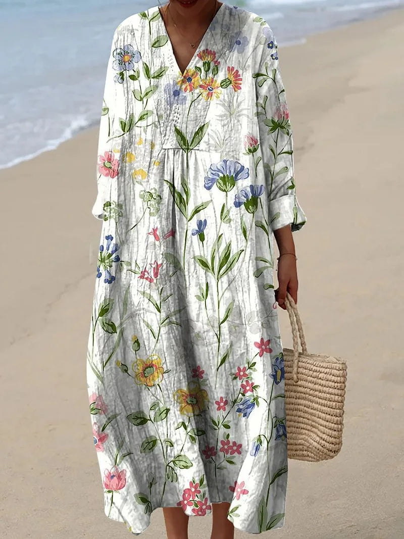 Lila | Floral Midi Summer Dress